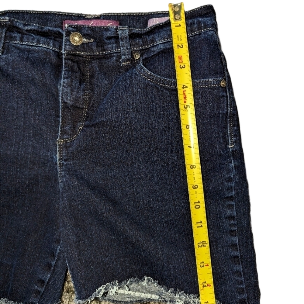 Gloria Vanderbilt Medium 6 women's Shorts M Jean Stretch Denim Studded Jeans - Picture 5 of 12